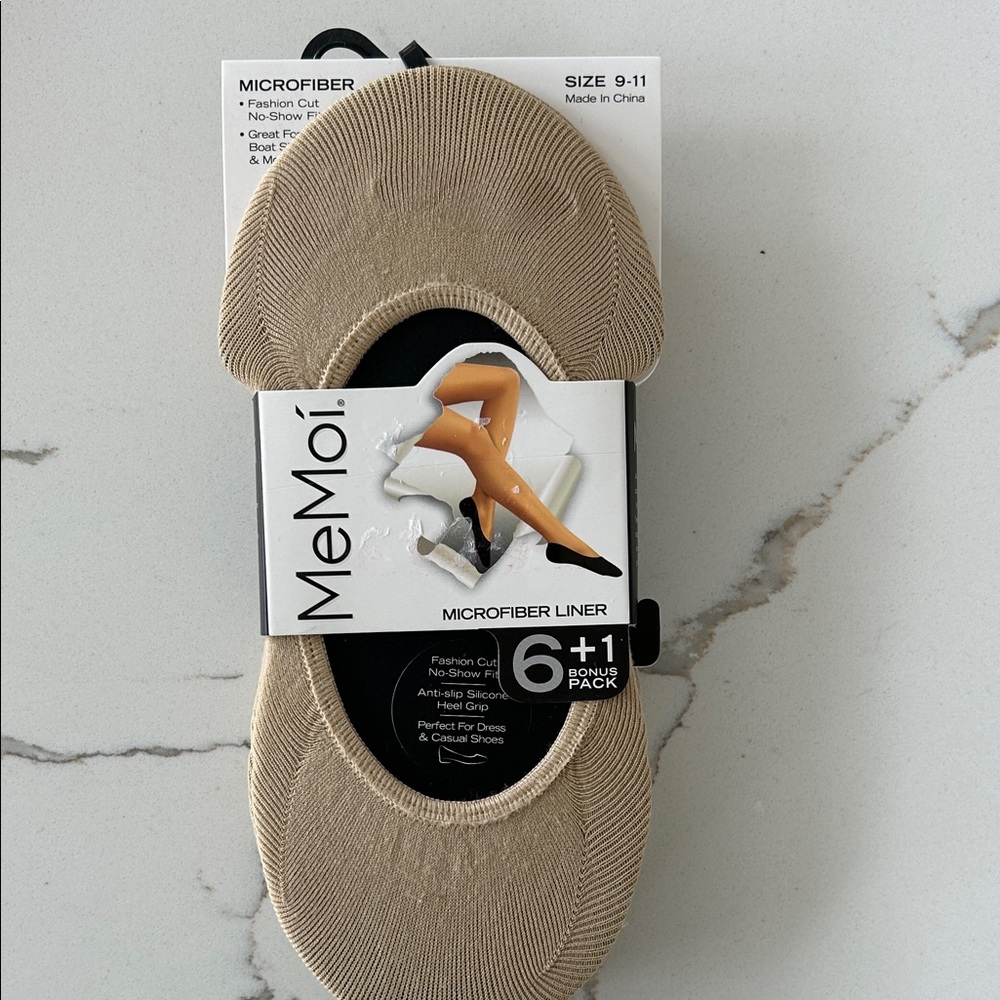 MeMoi Microfiber Liner Socks - Tan